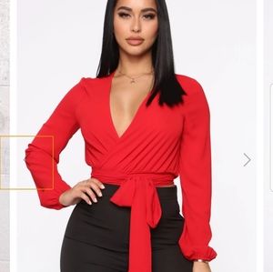 White little lies wrap top FASHION NOVA